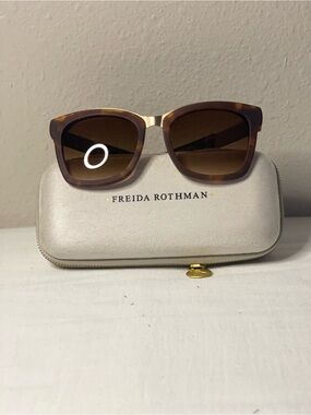 Freida Rothman Women's MadisonTortoise Sunglasses with Gold Bridge